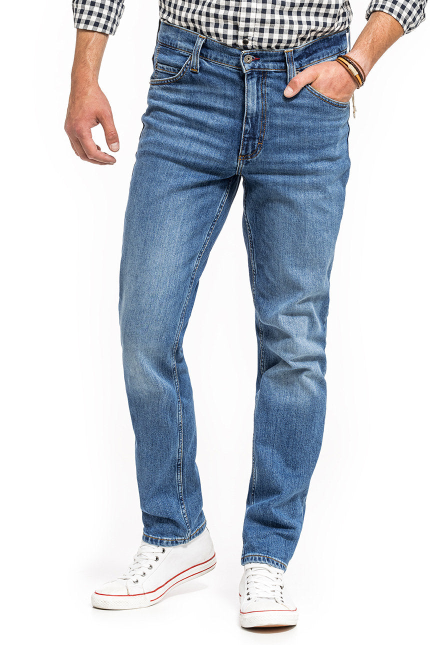 Spodnie Męskie Jeansowe Mustang Tramper Tapered Denim Blue 1014043 5000 682, W36 L32