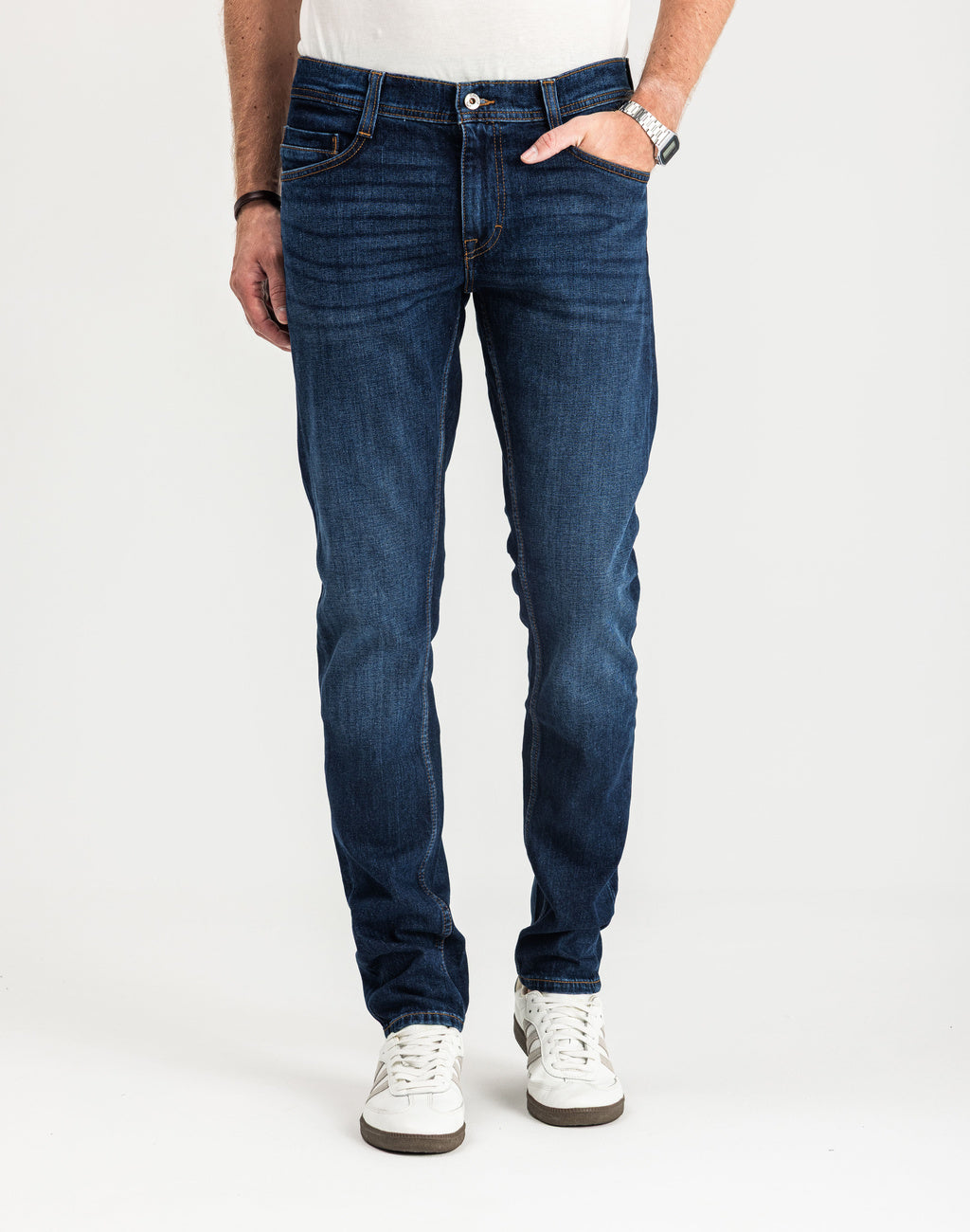 Spodnie Męskie Jeansowe Mustang Oregon Slim Denim Blue 1015041 5000 982, W32 L34