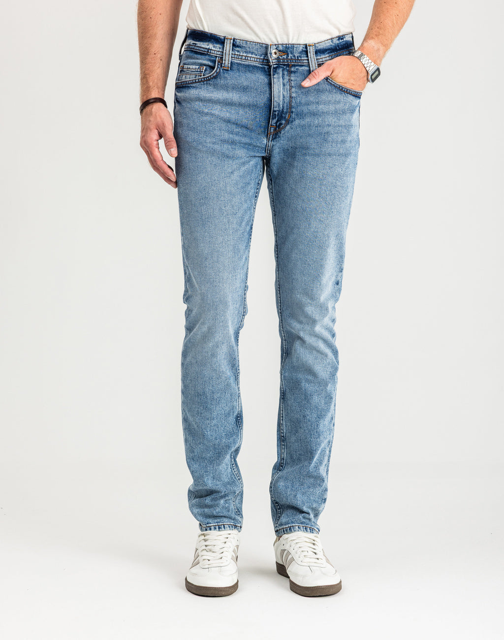 Spodnie Męskie Jeansowe Mustang Vegas Slim Denim Blue 1015043 5000 202, W33 L32