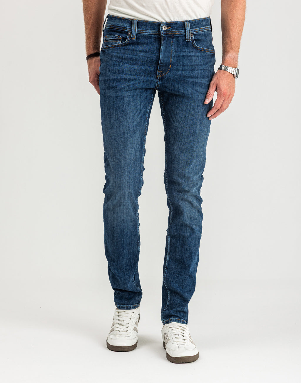 Spodnie Męskie Jeansowe Mustang Vegas Slim Denim Blue 1015045 5000 883, W34 L30