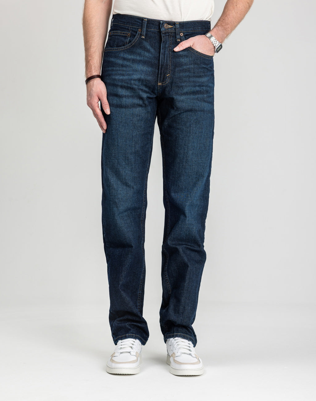 Męskie Spodnie Jeansowe Wrangler Relaxed Fit Blackened Indigo 112352957, W30 L32