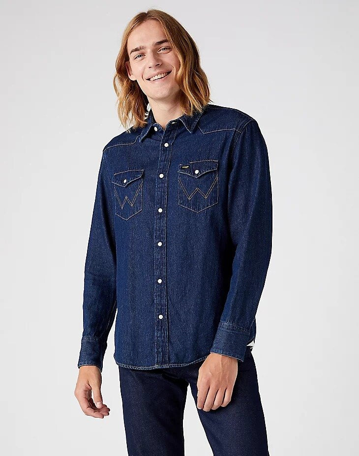 Koszula Męska Jeansowa Wrangler 27MW New W5MSLW301 112130242, S