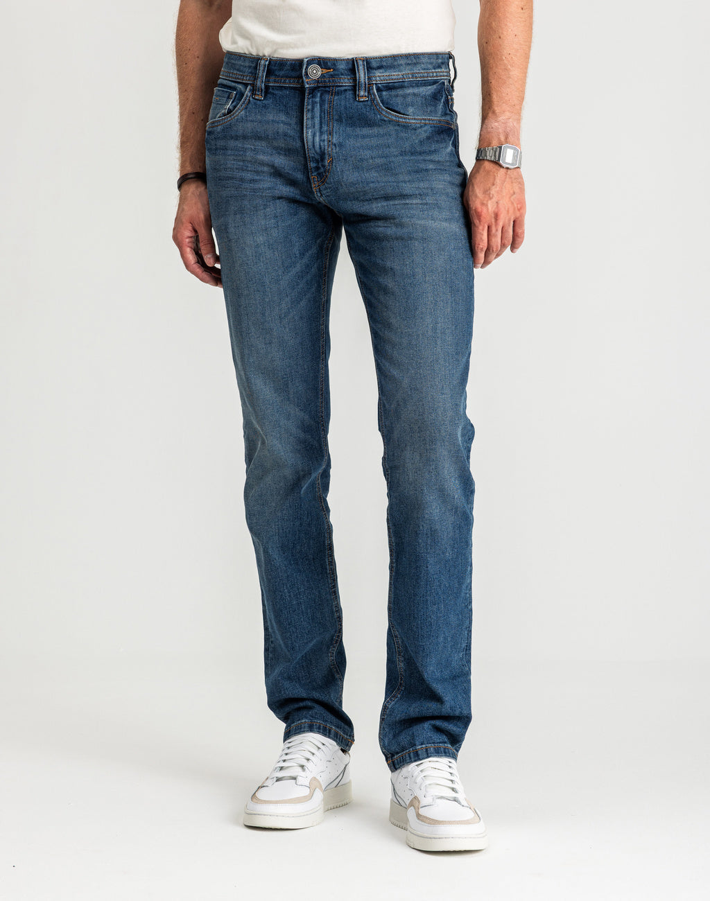 Męskie Spodnie Jeansowe Tom Tailor Marvin Used Mid Stone Proste 1007858 10119, W38 L32