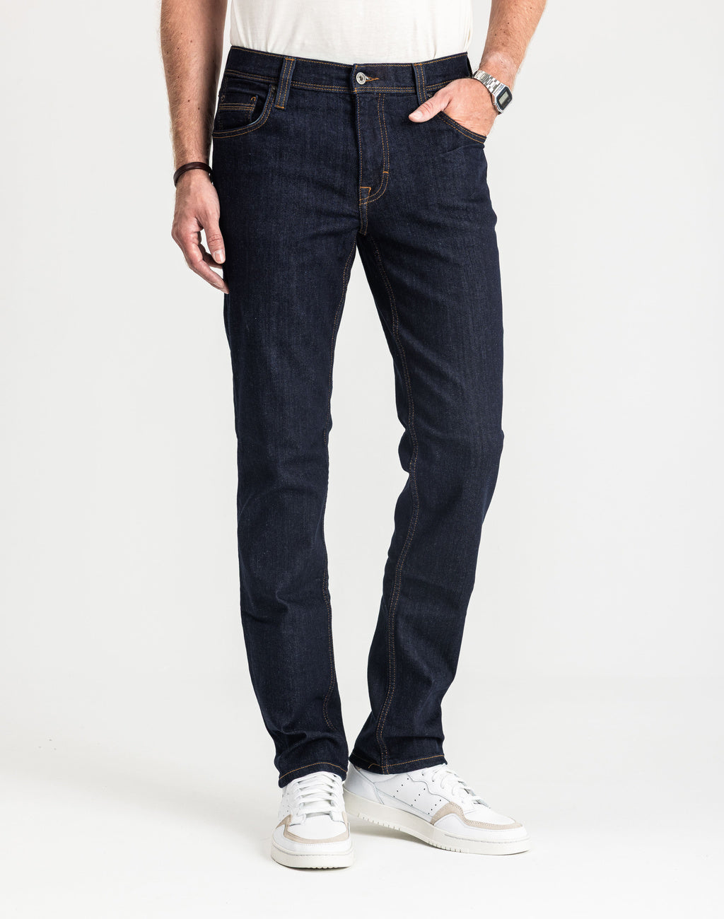 Męskie Spodnie Jeansowe Mustang Washington Straight Denim Blue 1015351 5000 940, W34 L32