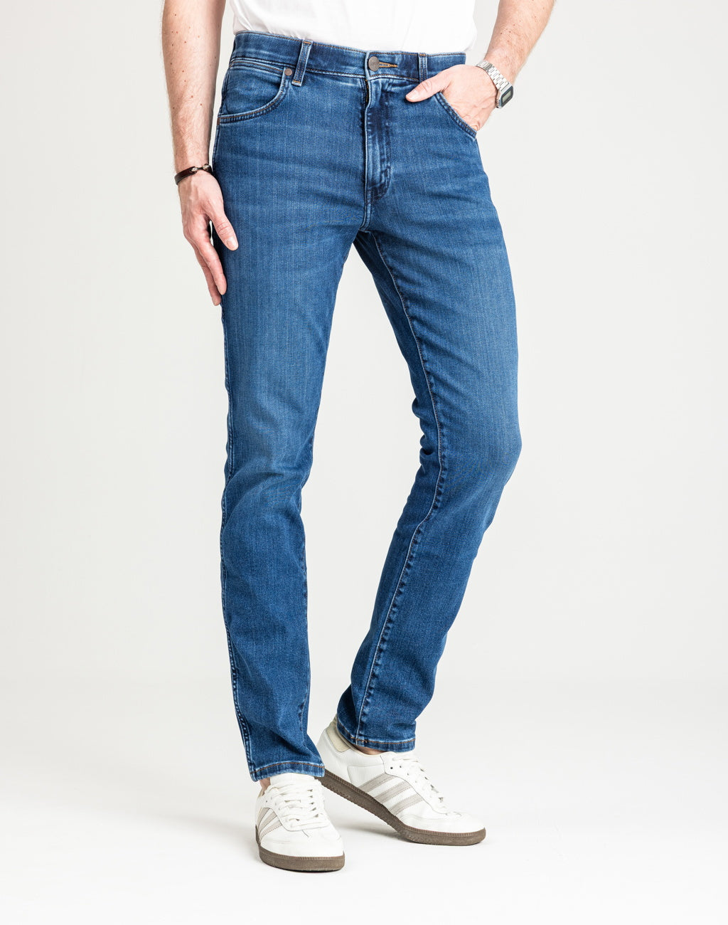 MESKIE SPODNIE WRANGLER LARSTON DANDELION SUMMER 112362458, W33 L34
