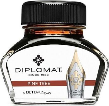Diplomat atrament Diplo Octopus 30 ml szklany ciemny brąz