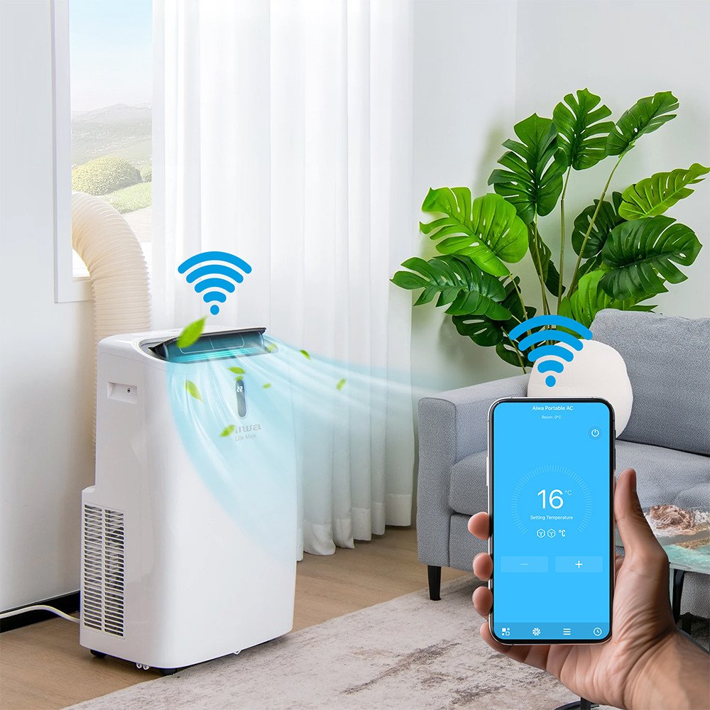 Klimatyzator przenośny domowy pokojowy Osuszacz powietrza Chłodzenie Grzanie 4,7kW AIWA-PAC16Y2