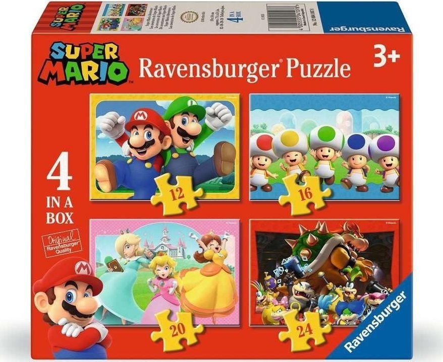 Ravensburger Puzzle 4w1 Super Mario - łącznie 72 elementy