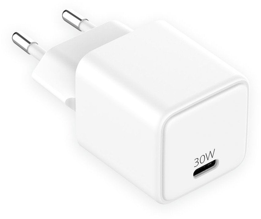 Ładowarka LMP USB-C GaN Power Adapter 30W, QC 3.0 & PD, for all iPhone, iPad and other USB-C devices, variable charging power (max. 30W), white