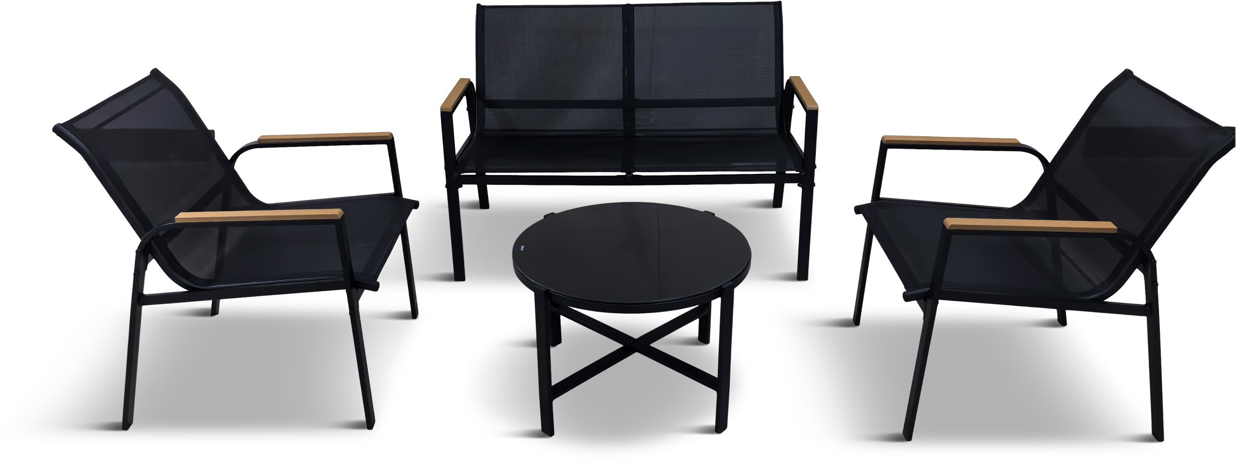 OUTDOOR FURNITURE SET WOLFIE BLACK