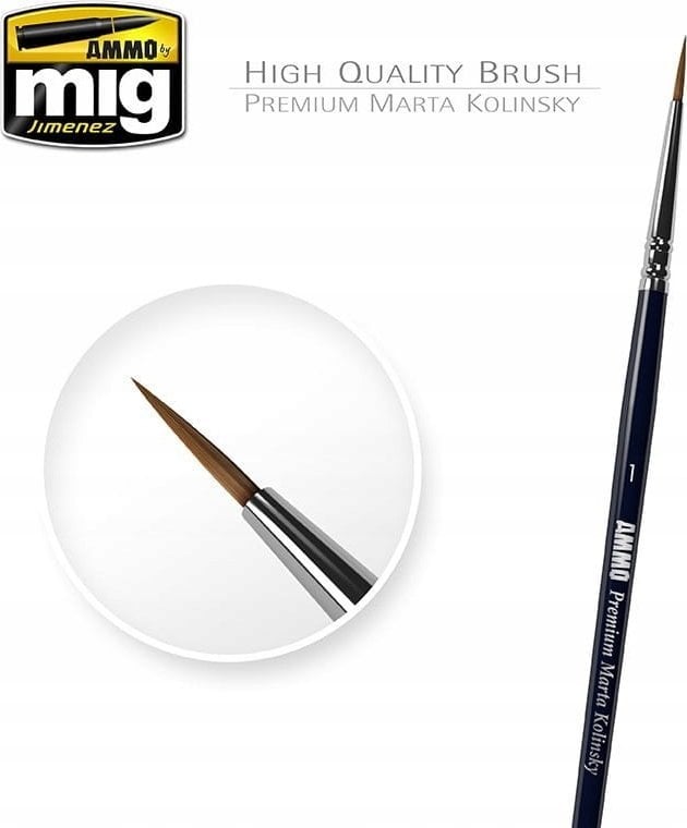 Vallejo Ammo: Round Brush - Premium Marta Kolinsky 1