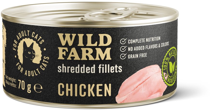 Brit WILD FARM Fillets Chicken 70g mokra karma dla kota filet w bulionie