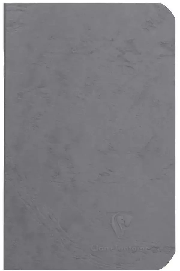 Clairefontaine Age Bag Szara Notatnik 9x14cm 96 stron/48 ark 90gram biały papier Nieliniowany kartonowa okładka