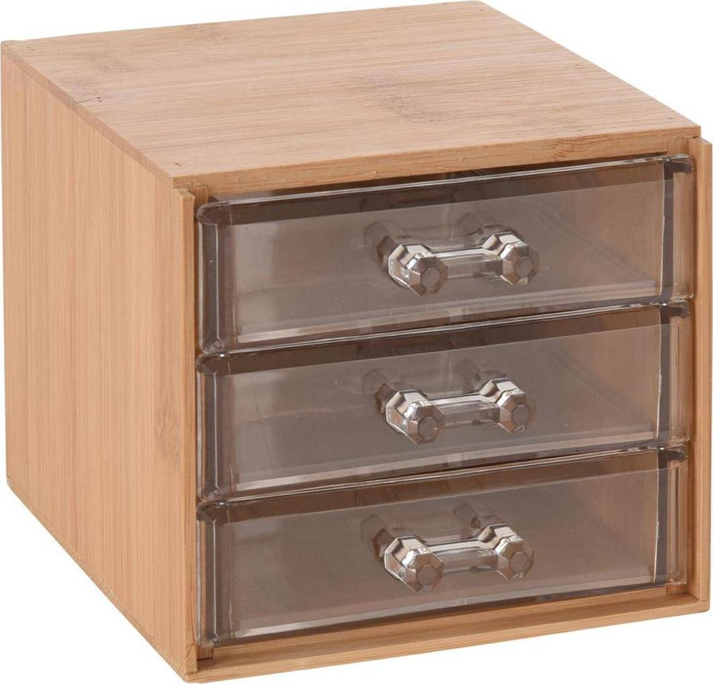 H&S Decoration Bambusowa szkatułka na biżuterię ORGANIZER 15x12cm