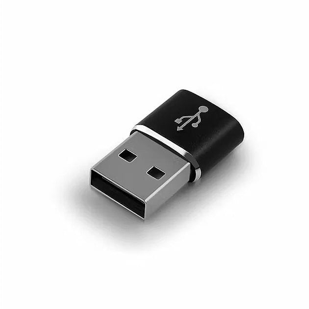Adapter USB Mocco USB-A - USB-C Czarny (4752168112076)