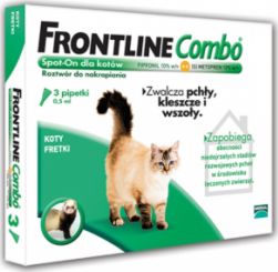 Frontline FRONTLINE COMBO SPOT-ON 3 PIPETY KOTY 0,50 BLISTER - 66979