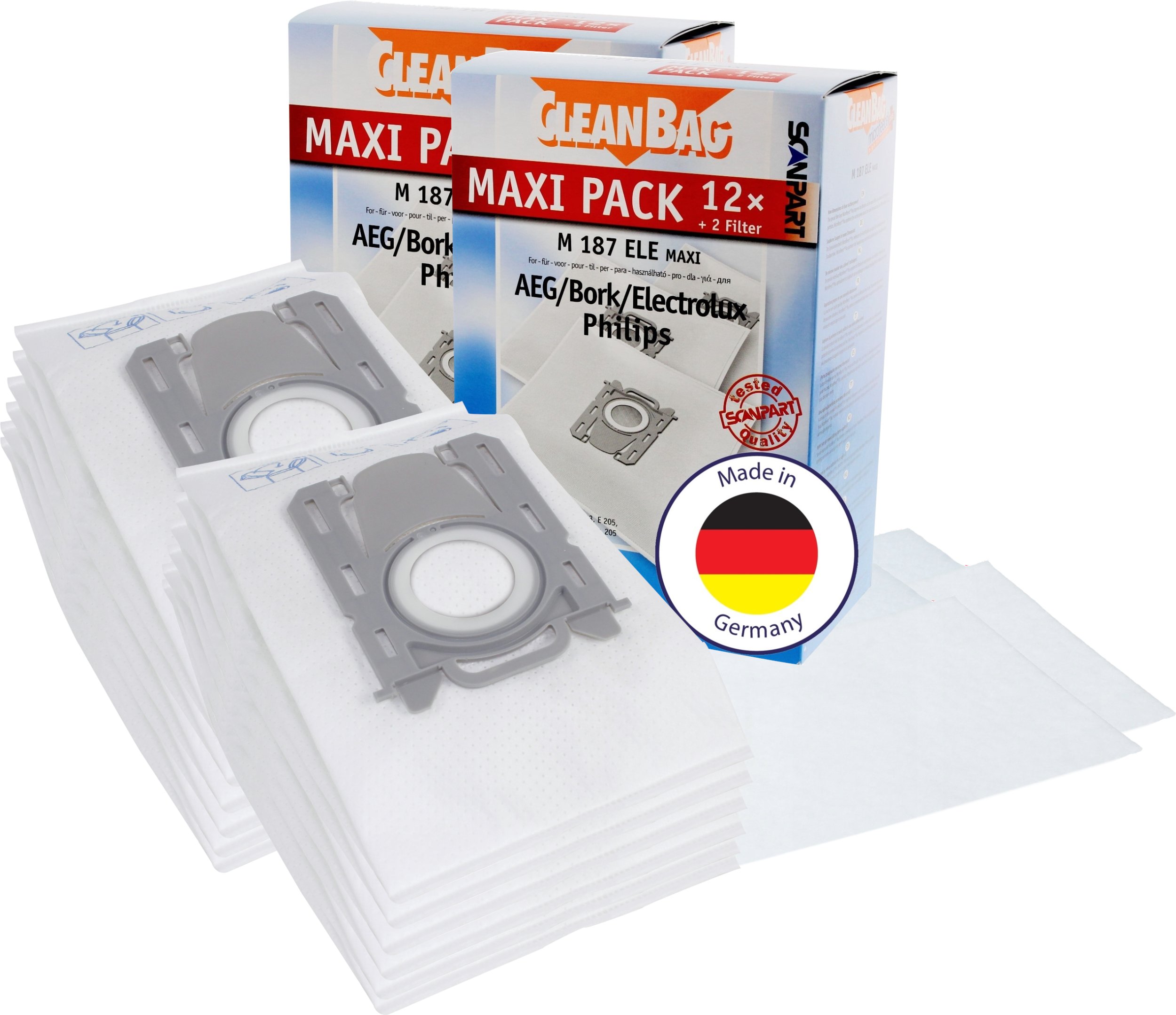 24x WORKI DO ODKURZACZA PHILIPS ELECTROLUX AEG S-BAG CLASSIC + FILTRY