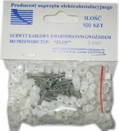 Trytyt Flop 3 (100 szt.) uchwyt kablowy z gwoździem