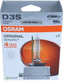 Osram OSRAM ŻARÓWKA ORGINAL D3S 42V, 35W, PK32D-5, 3200LM, 4300K 1SZT. EKO*