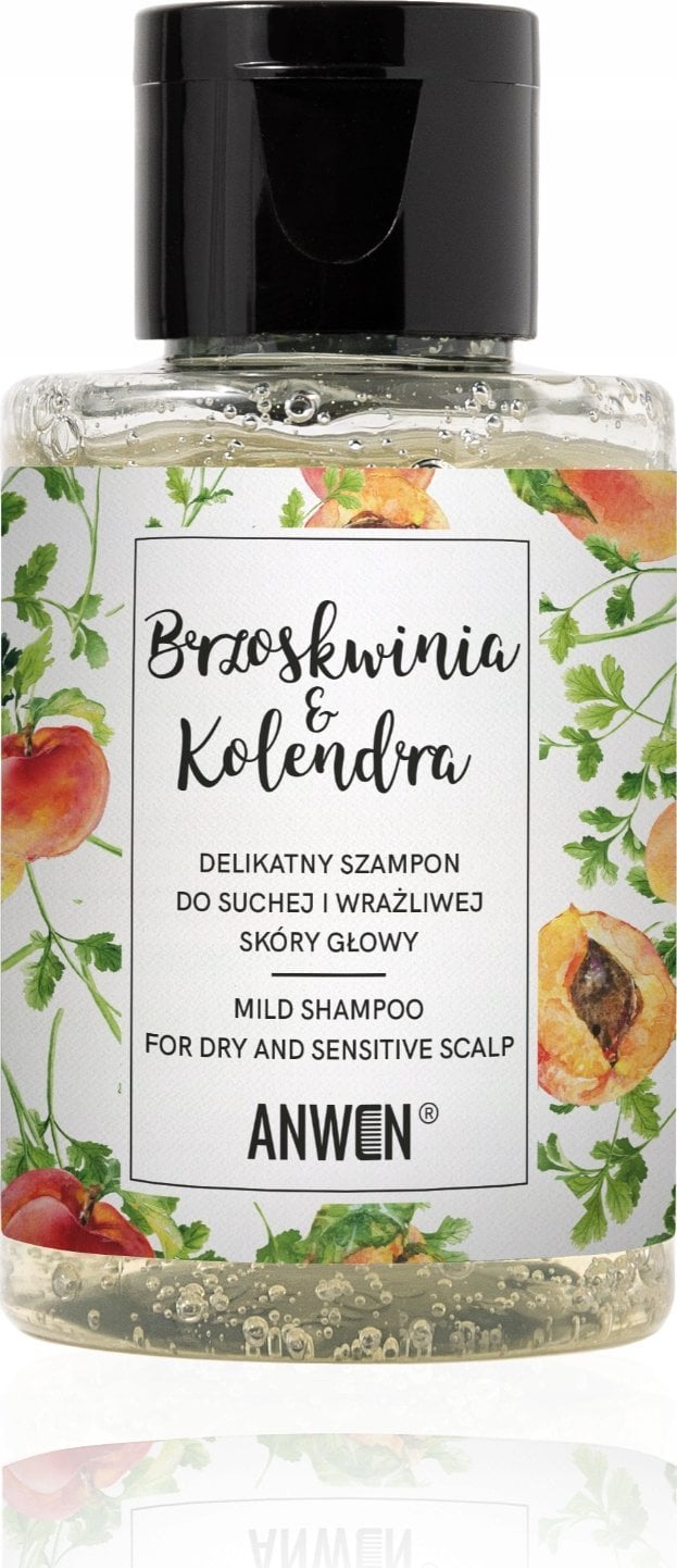 Anwen ANWEN_Delikatny szampon do suchej i wrażliwej skóry głowy Brzoskwinia&Kolendra 50ml