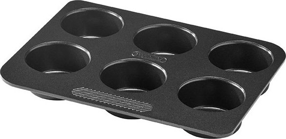Pyrex forma do muffinów Magic 23,4 x 18,1 cm stal czarna 6 przegródek