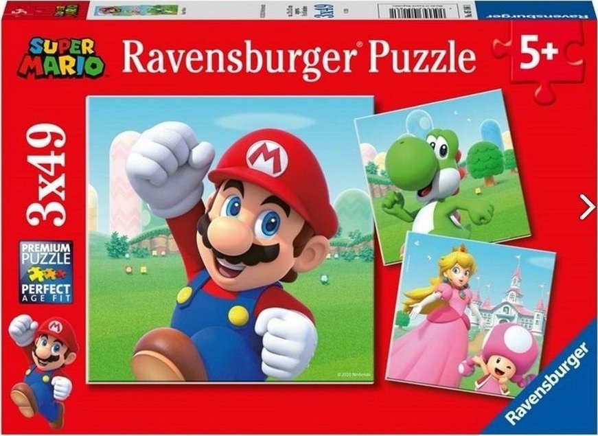 Ravensburger Puzzle Super Mario 3x49 - 05186