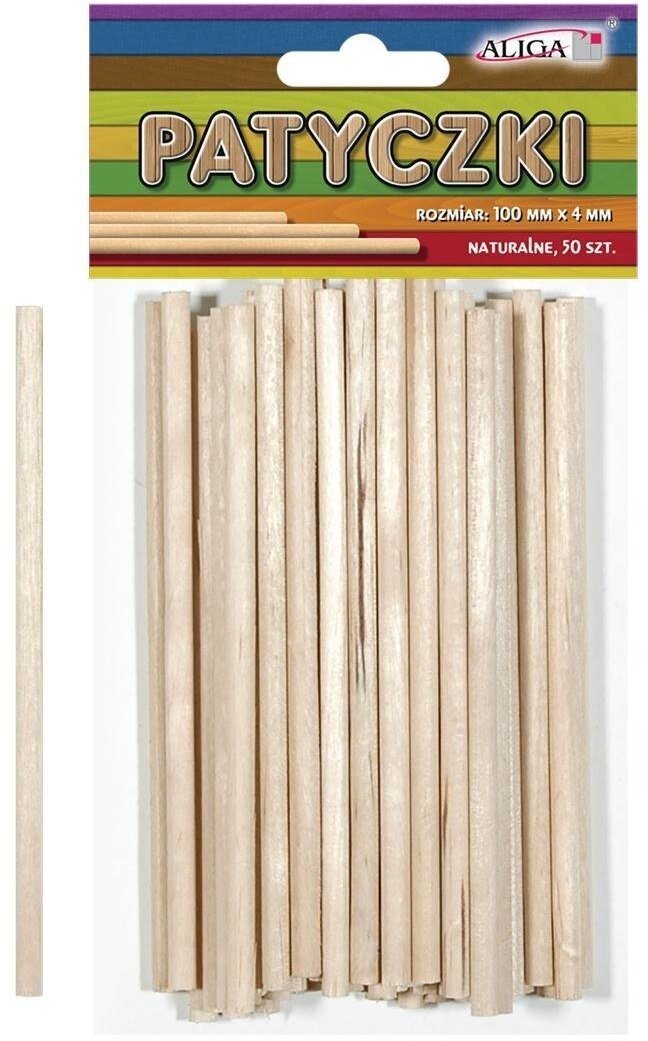 Aliga Patyczki bezbarwne 100x4mm 50szt