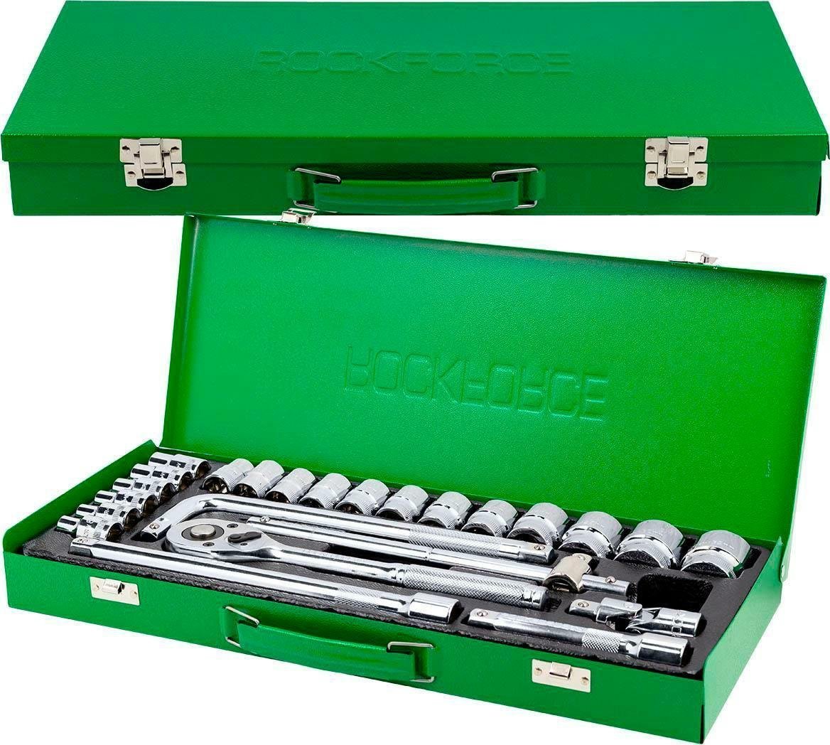 Zestaw komplet narzędziowy narzędzi nasadki klucze nasadowe 24el 1/2' 6-kątnych ROCKFORCE