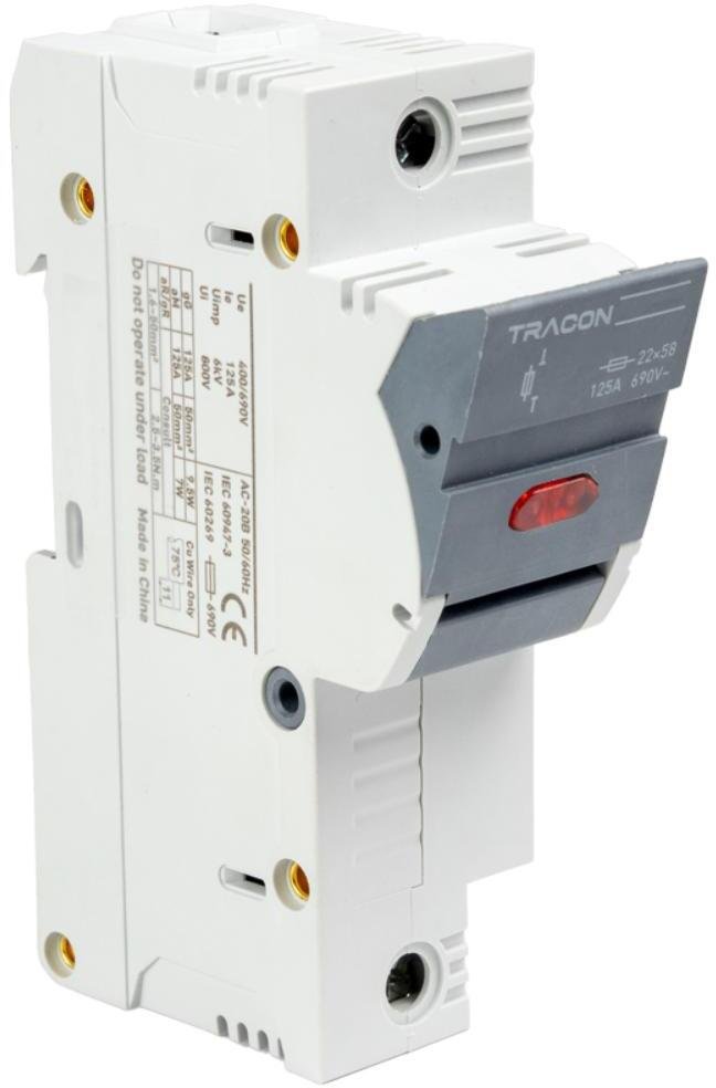 Tracon Electric Osprzęt instalacyjny Modułowa podstawa bezpieczników cylindrycznych 100A 1P 22x58
