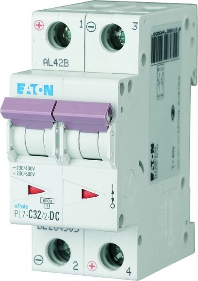 Eaton Wyłącznik nadprądowy 10kA DC PL7-C32/2-DC