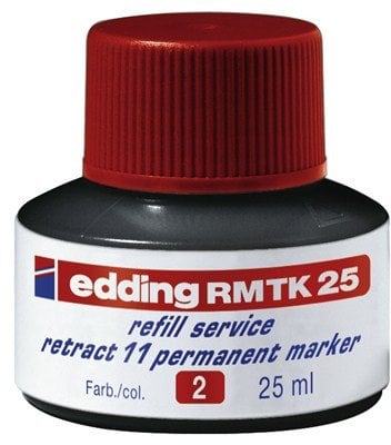 Edding Tusz do uzupełniania markerów permanentnych EDDING retract 11 e-RMTK 25, czerwony