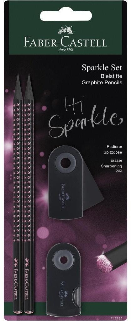 Zestaw Sparkle Midnight Rose 2 ołówki+temper+gumka
