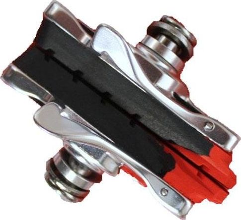 Clarks Klocki hamulcowe CLARK'S CPS472C SZOSA (Shimano, Campagnolo, Avid, Tektro, Warunki Suche i Mokre, Estetyczna obudowa CNC) 52mm czarno-czerwone