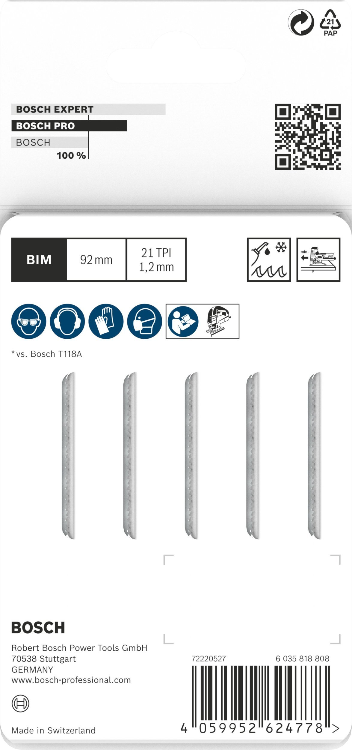 Bosch BOSCH BRZESZCZOT T PRO METAL MEDIUM T121AFC 92 mm /5szt.