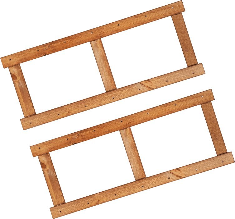 Wamar-Sosenka Bok 2 szt do regału drewnianego LSR ramka noga 85,8 cm Brązowy