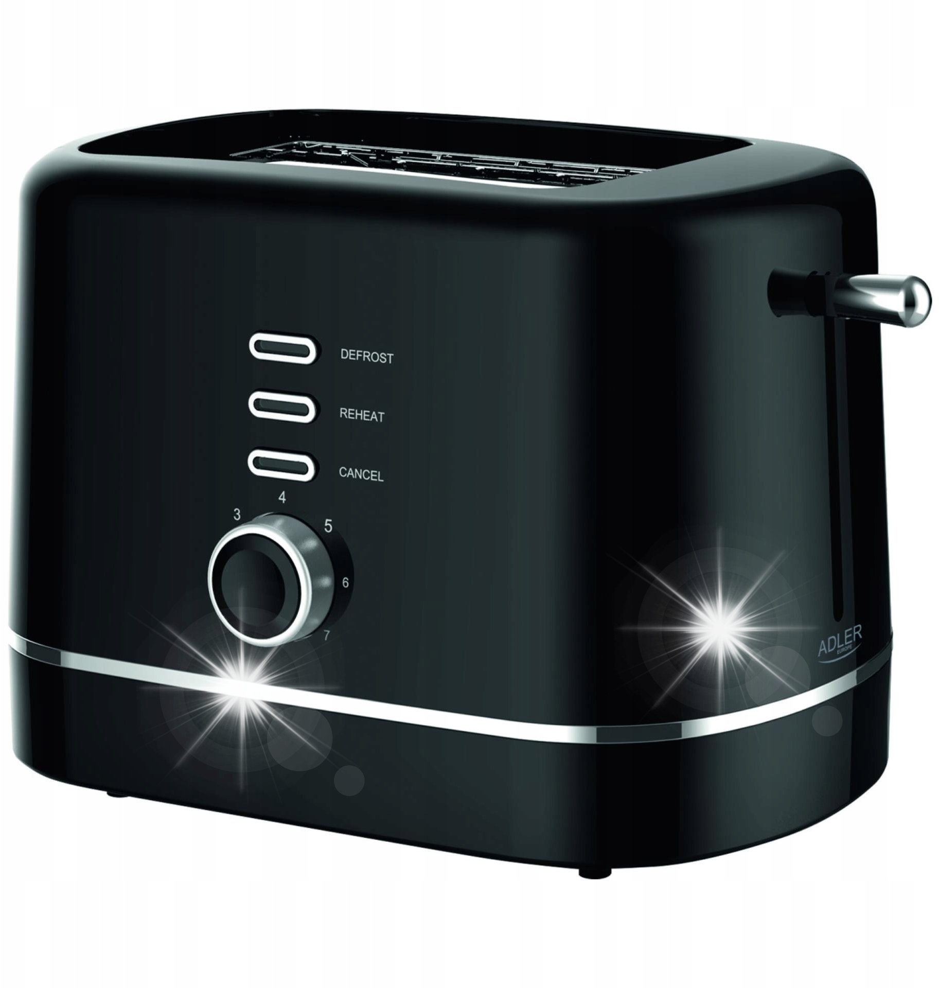 Toster Adler TOSTER elektryczny opiekacz 7 poziomów opiekania Rozmrażanie ADLER | AD3224