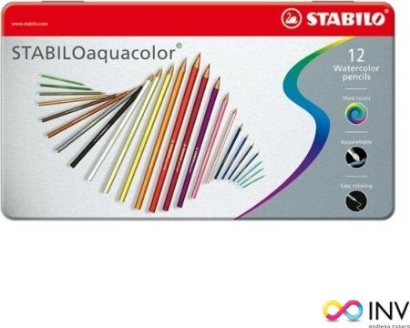 Zdjęcia - Ołówek STABILO Kredki  Aquacolor 12szt. pudełko metalowe 