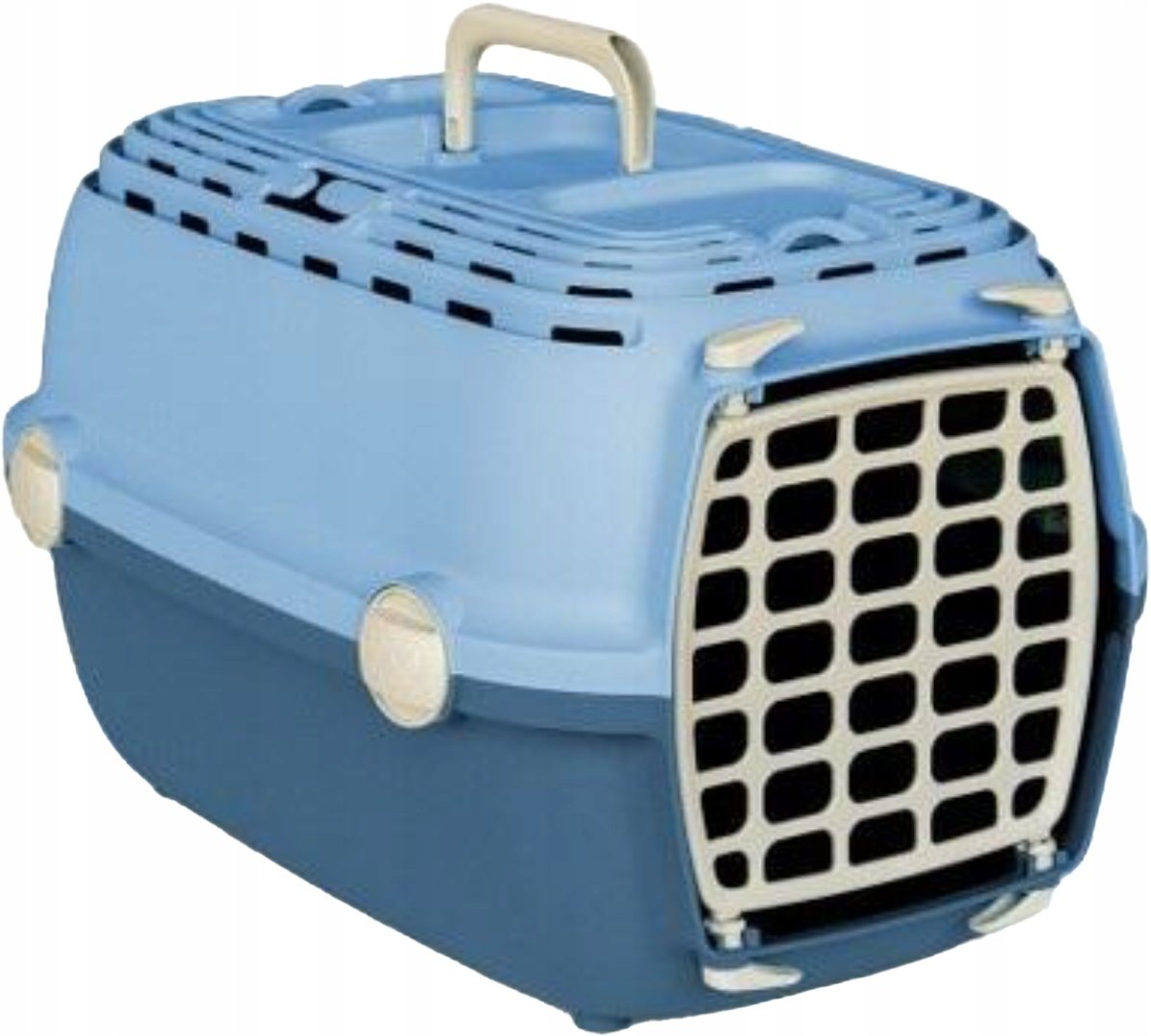 Curver Klatka transportowa Horizon 1 z plastikowymi drzwiczkami 48x32x30cm jasnoniebieski/niebieski ...