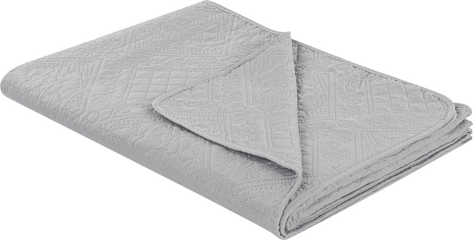 Фото - Покривало Beliani Narzuta na łóżko tłoczona 200 x 220 cm szara ALAMUT 