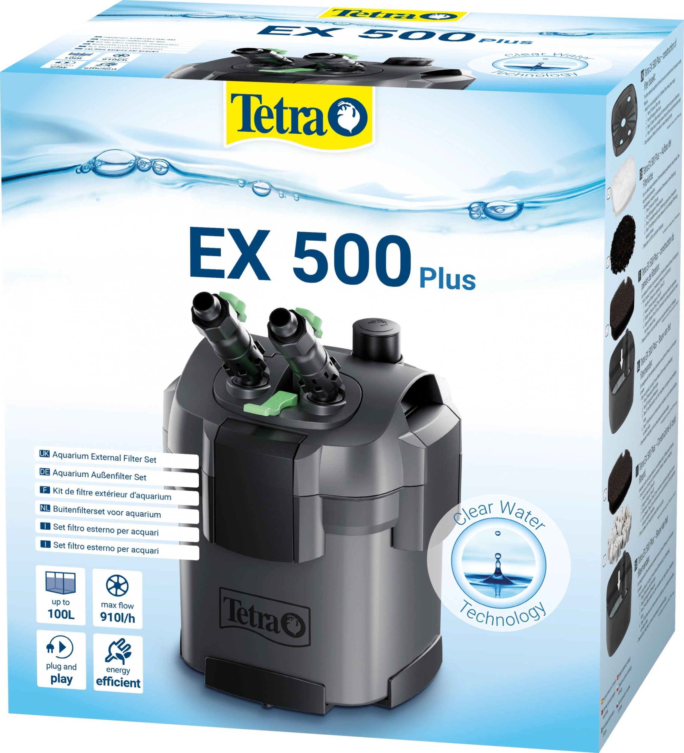Tetra TETRA EX 500 Plus-filtr zewnętrzny do akw.o pojemnośc poniżej 100l