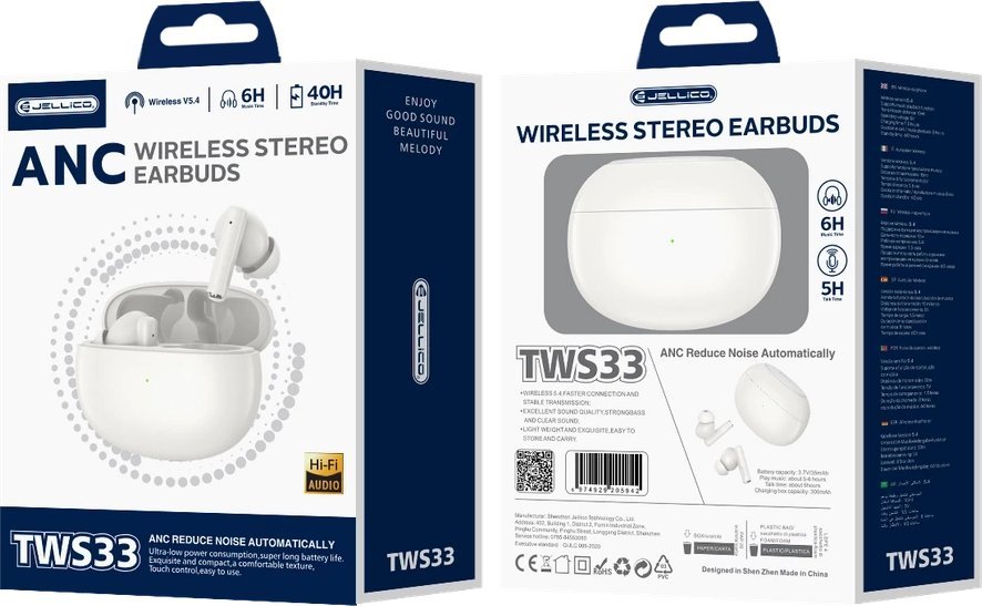 Jellico TWS33 (ANC) Biały