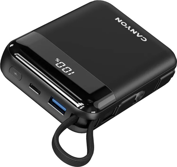 Powerbank Canyon OnPower 104 10000 mAh czarny - Przenośne źródło zasilania CNS-CPB104B (5291485019716)