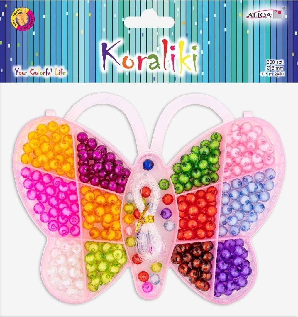 Aliga Koraliki plastikowe motyl 300szt