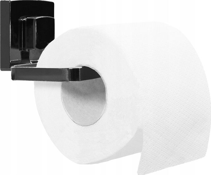 Tutumi Uchwyt na papier toaletowy przyssawka Czarny (HOM-00554)