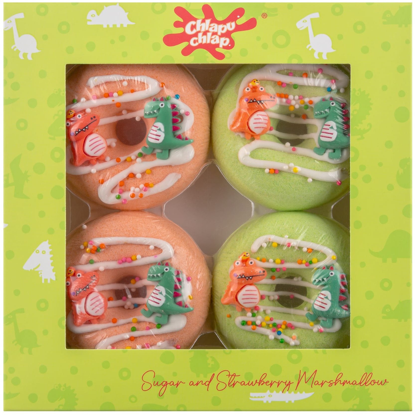 CHLAPU CHLAP Donut d/kąp.-pianka trusk.(róż)4szt