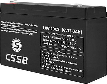 CSSB Akumulator żelowy 6V 12Ah (LX6120CS)