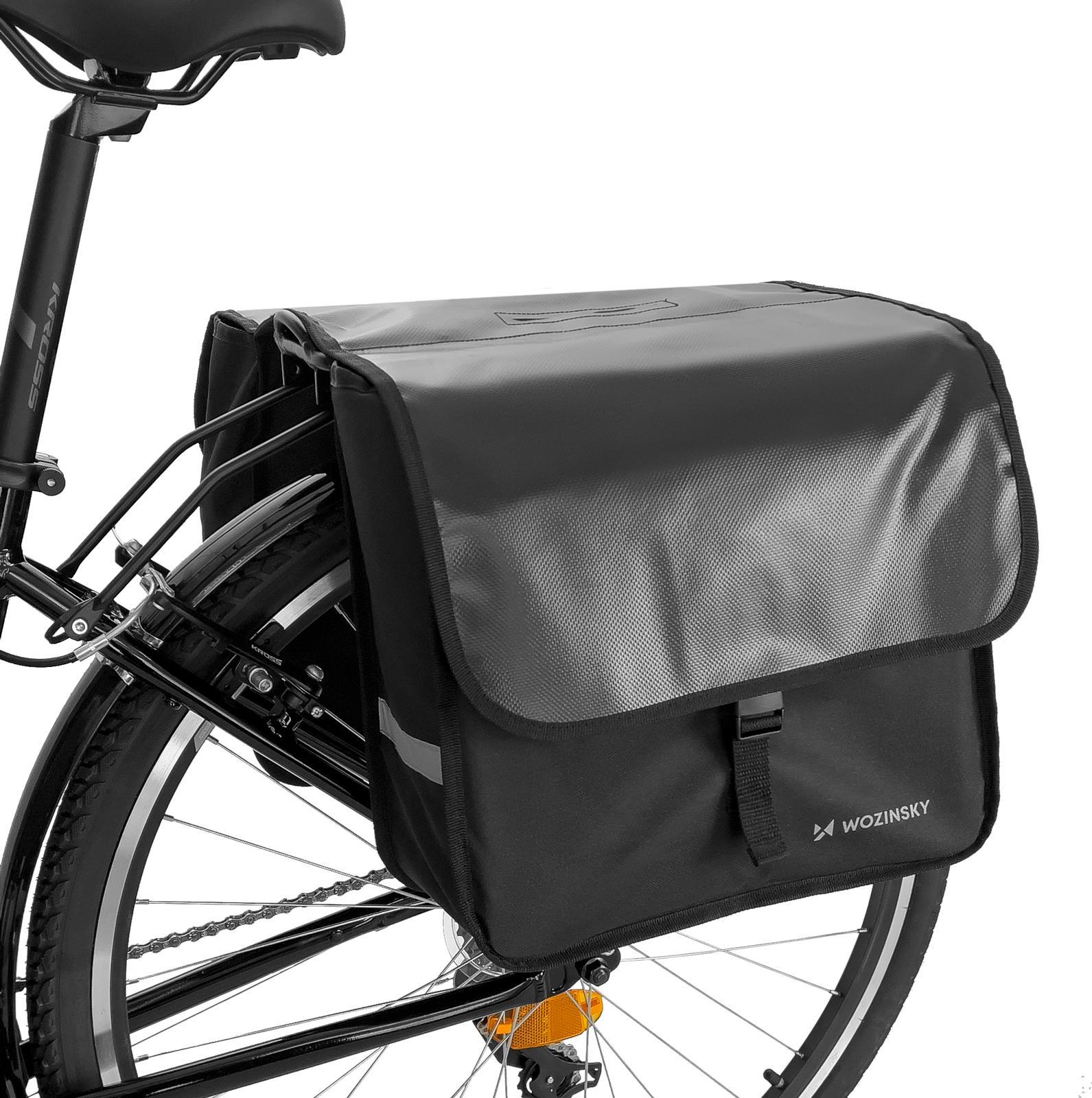 Wozinsky Wozinsky sakwa rowerowa na bagażnik podwójna 28 l czarna (WBB34BK)