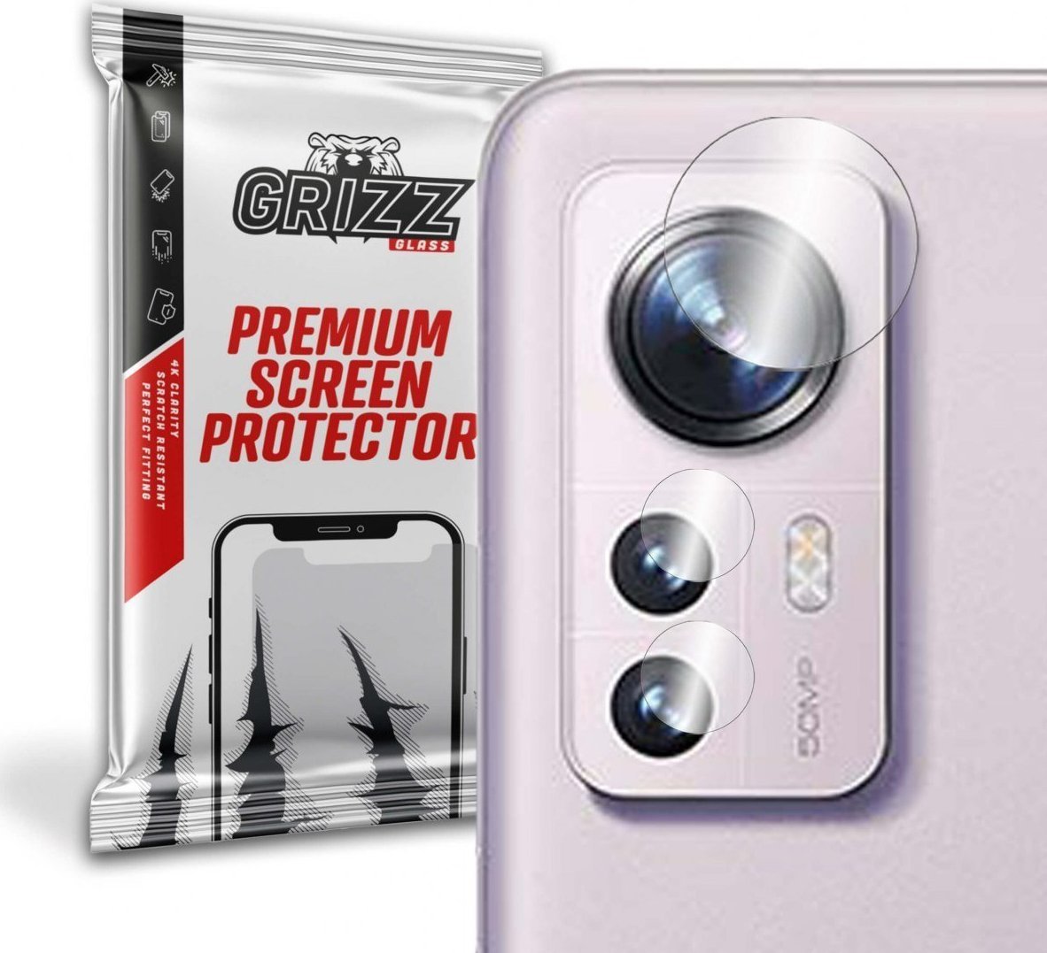 Zdjęcia - Szkło / folia ochronna GrizzGlass Szkło hybrydowe na aparat Grizz Xiaomi 12x