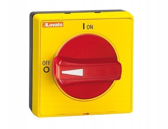 Lovato Electric Pokrętło wystające żółto/czerwone do GA..A, GA..C i GA..D montaż śrubowy GAX62