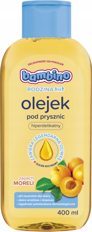 Bambino Rodzina Olejek pod prysznic hiperdelikatny zapach moreli 400ml